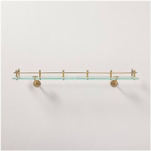 Glass & Brass Wall Shelf