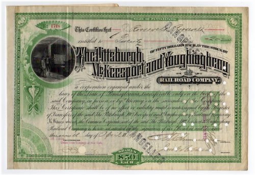 Youghiogheny Railroad Bond