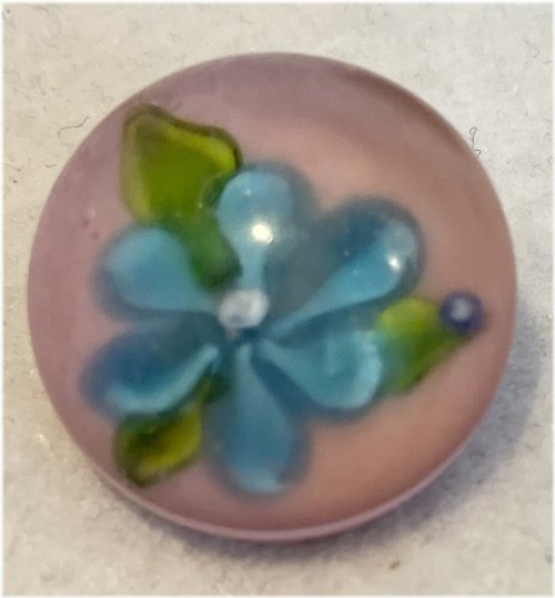 Blue Flower Paperweight Button