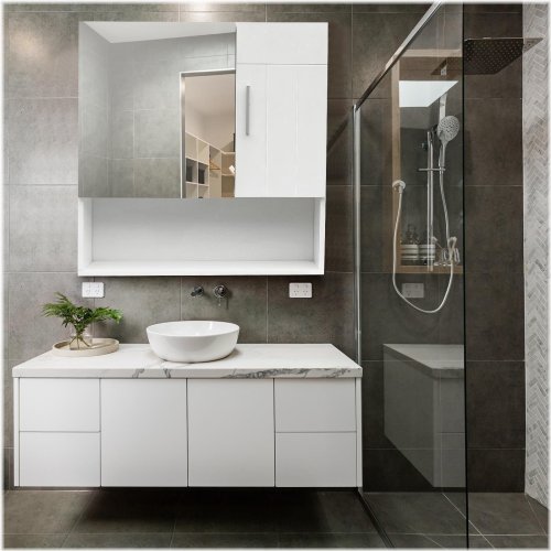 Reflective Medicine Storage: Wall-Mounted Bathroom Cabinet with Mirror