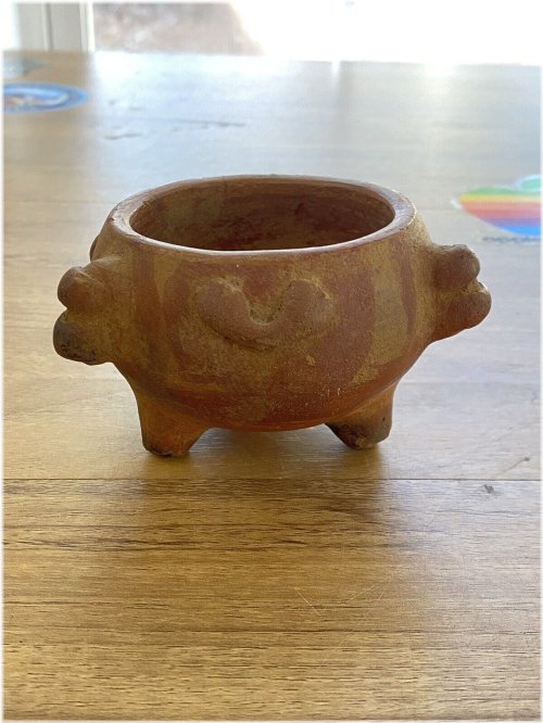 Costa Rican Huetar Pottery Footed Tripod Bowl