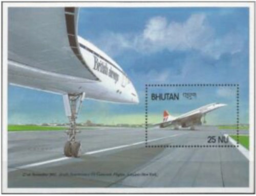 Concorde Jet London New York Stamp