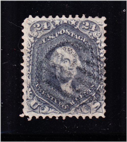 Steel Blue Washington Stamp from 19th Century