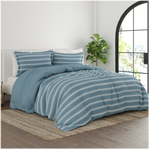 Gray Stripe Reversible Comforter