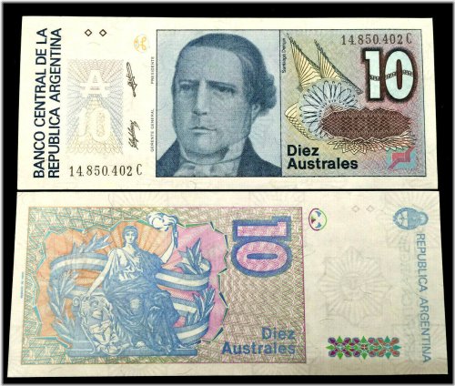 Argentina 10 Austral 1986 Banknote