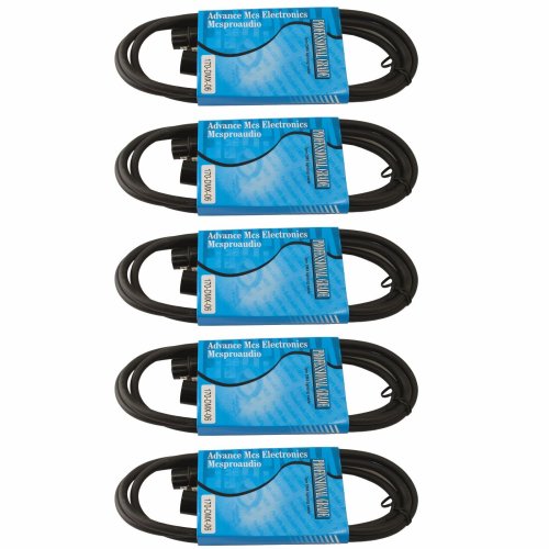 LightLink XLR Data Cables - 5 Pack of 6ft Male to Female