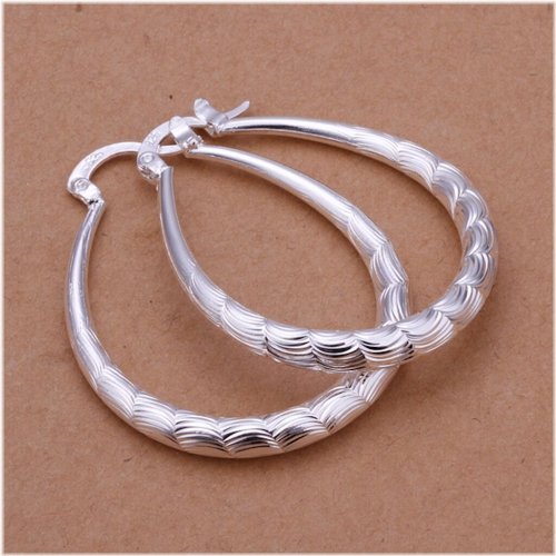 Silver Serenity Hoop Earrings