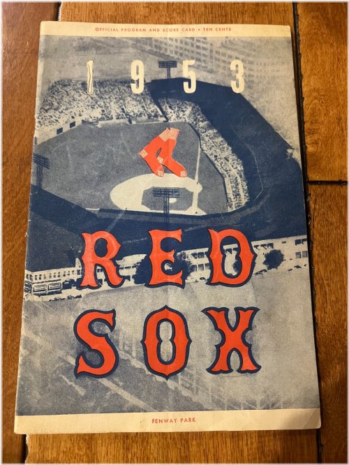 1953 Red Sox vs. Indians Scorebook with Ted Williams