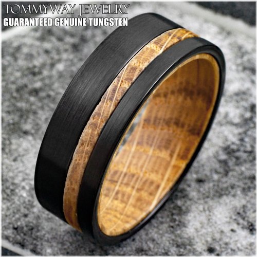 Midnight Oak Tungsten Band