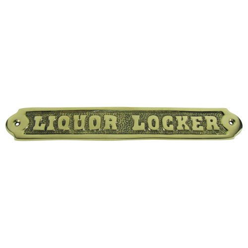 Nautical Brass Liquor Locker Plaque