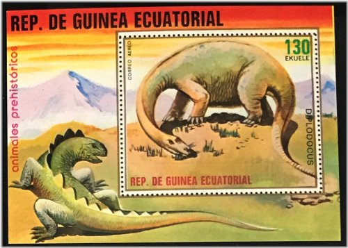 Equatorial Guinea Dinosaur Stamp Set