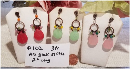 Czech Glass Bead Earring Trio