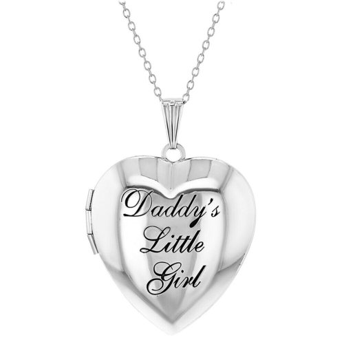 Daddy's Little Girl" Heart Locket Necklace