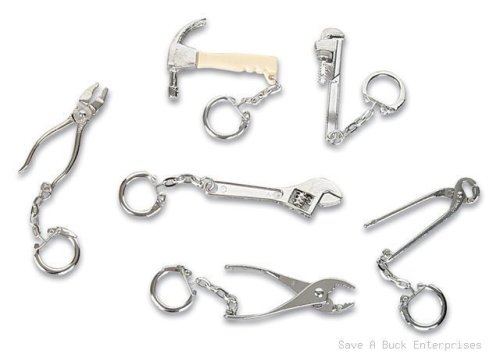 Miniature Construction Tool Set Keychains