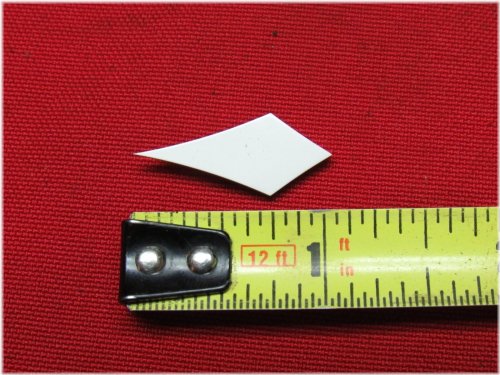 White Diamond Grip Cap Inlay for Remington 1100 Shotgun