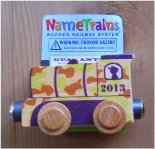 Camo Engine Wooden Train Toy