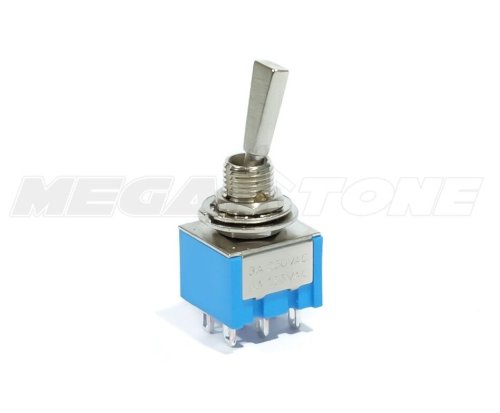 Mini Flat Bat Double Pole Double Throw Toggle Switch