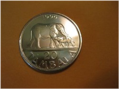 Elephant and Baby 20 Tambala Coin