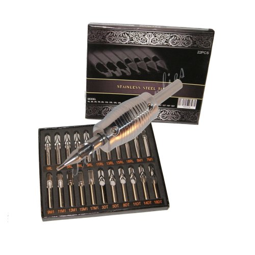 InkFlow Stainless Steel Tattoo Tip Set