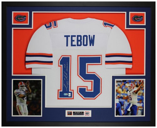Gators Great: Tim Tebow Autographed Jersey Display