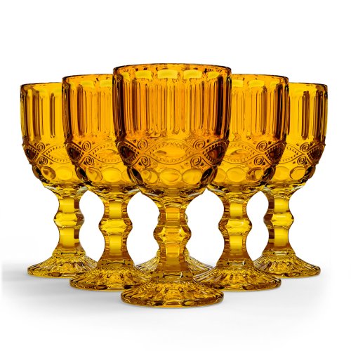 Amber Glow Wine Glass Set