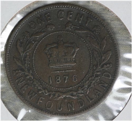 1876 Newfoundland One Cent Coin