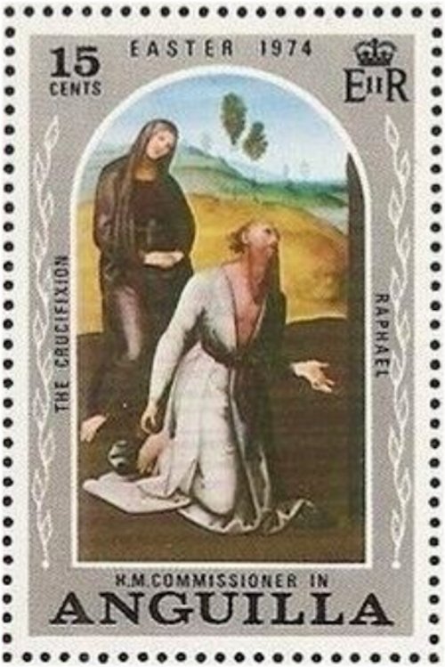 Easter Raphael Crucifixion Stamp