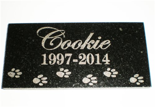 Paws of Remembrance: Personalized Granite Memorial Stone for Beloved Pets