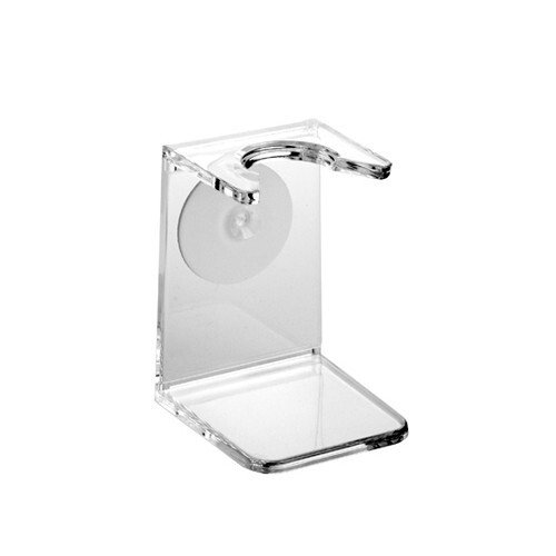 Clear Plastic Small Neck Shaving Brush Stand