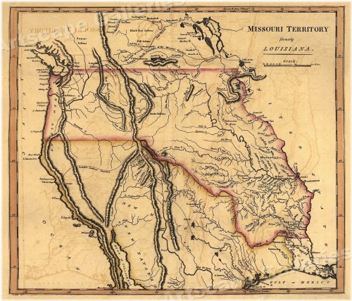 Legacy of North American Territories Map - 1814