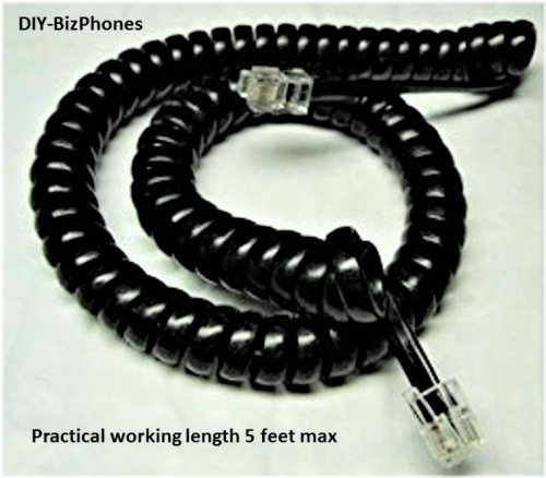 Curly Black Phone Cable