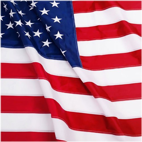 Embroidered American Flag - Durable Nylon Material in Various Sizes