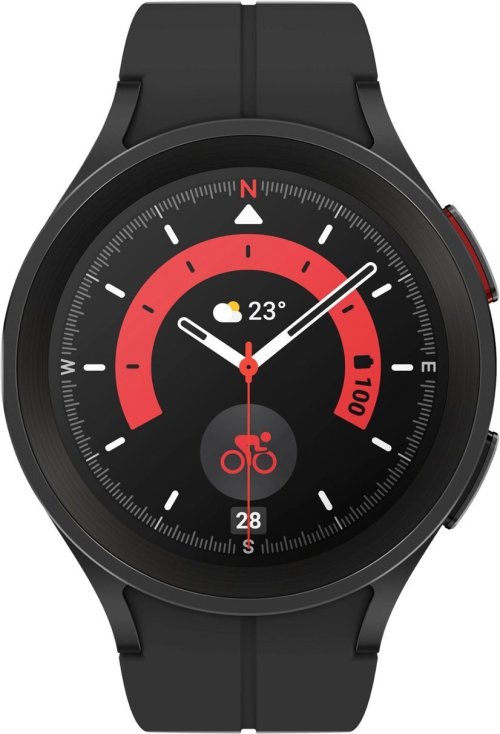 Galaxy Pro 45mm Black Silicone Watch