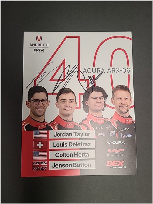 Andretti WTR Hero Card - Autographed by 3 Drivers