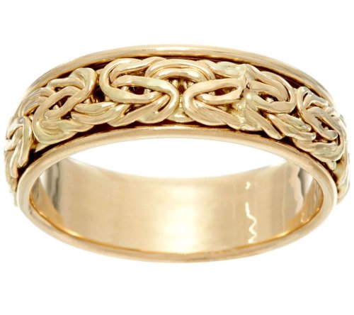 Golden Byzantine Spinner Ring