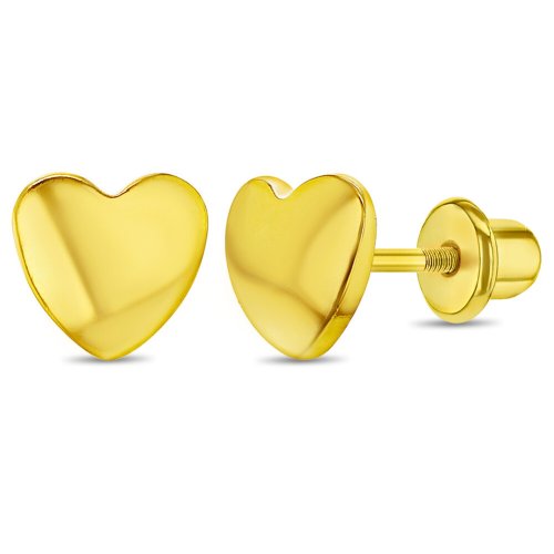 Tiny Hearts Screw Back Earrings