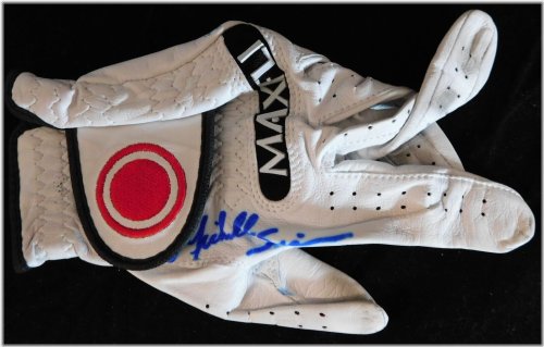 MaxFli Golf Glove Signed by Michelle Simpson with JSA Authentication