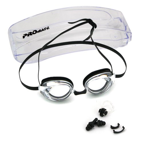 ClearView Swim Goggles - Nearsighted Prescription, Anti-Fog & UV Protection