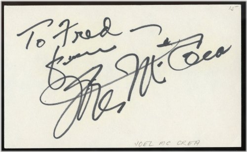 Vintage Joel McCrea Signed Cut