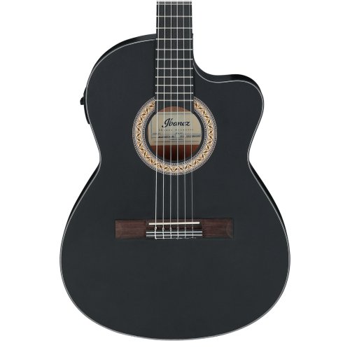 Weathered Black Thinline Acoustic-Electric Guitar