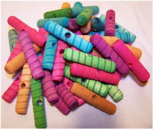 Colorful Spiral Logs for Avian Playtime