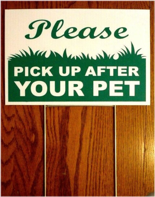 Pawprints Reminder Sign with Stake