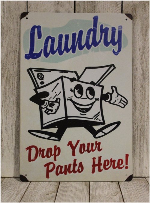 Rustic Laundry Room Tin Poster