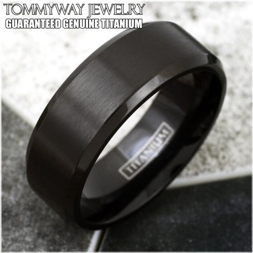 Midnight Stripe Wedding Band