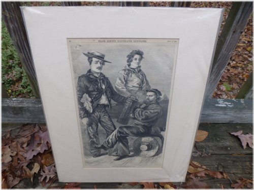 Leslie's Illustrated Civil War Print - Man-of-War's Men 1864