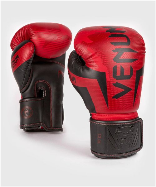 Red Camo Elite Boxing Gloves by Venum