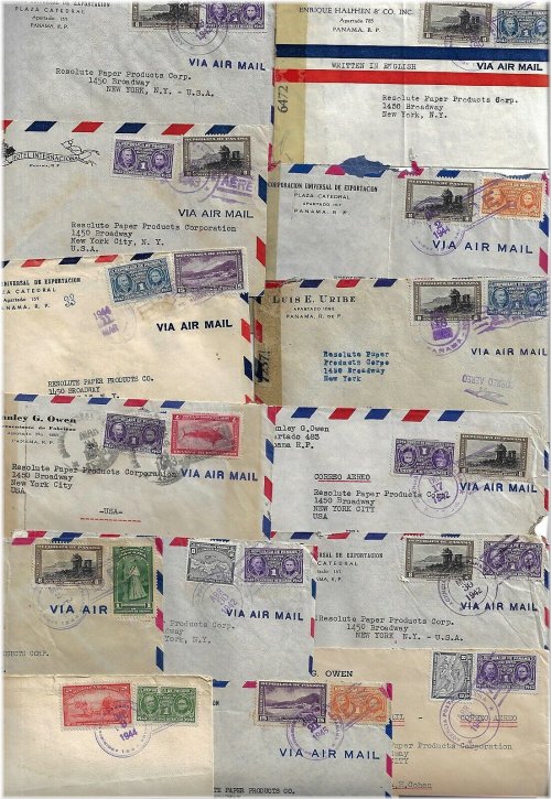 Panama Censored Postal Covers - 1940s War Time Collection