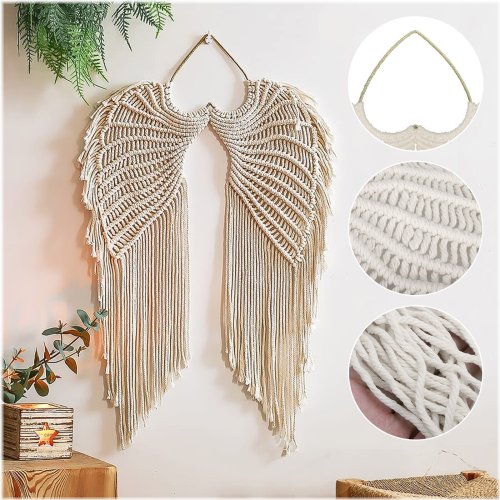 Angel Wing Macrame Wall Hanging - Bohemian-inspired DIY Home Decor