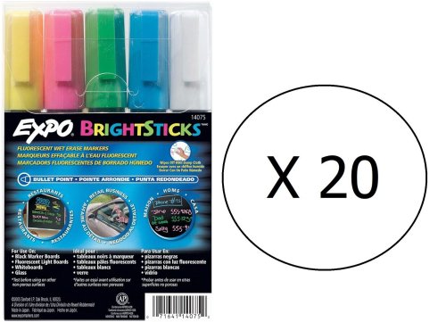 Neon Rainbow Marker Set