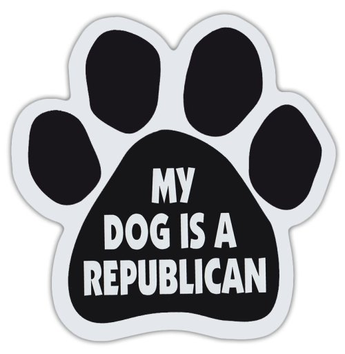 Paw Print Political Magnets - Express Your Canine's Beliefs